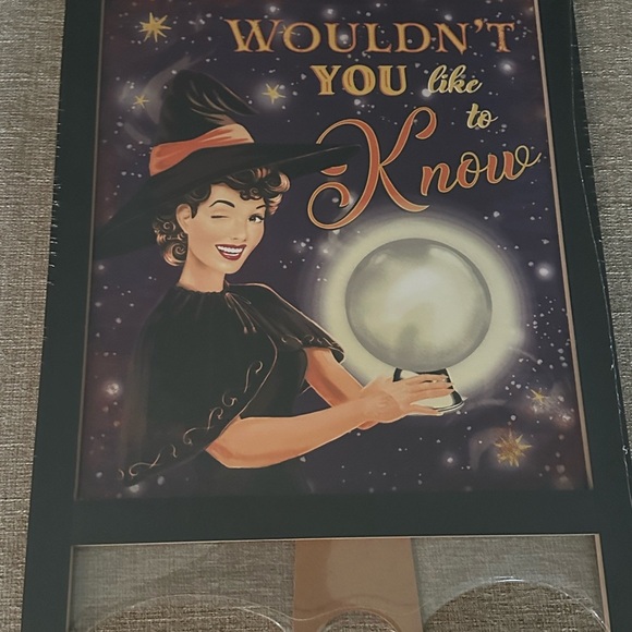 unbranded Other - Halloween Witch Fortune Teller Wouldn’t You Like To Know Retro Easel Sign